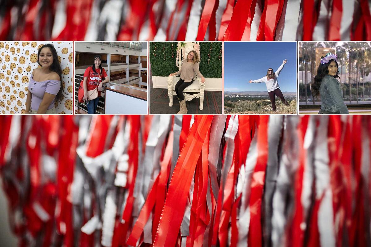 Five students take advantage of creative ways to compete for the title of Most Spirited Student. 
