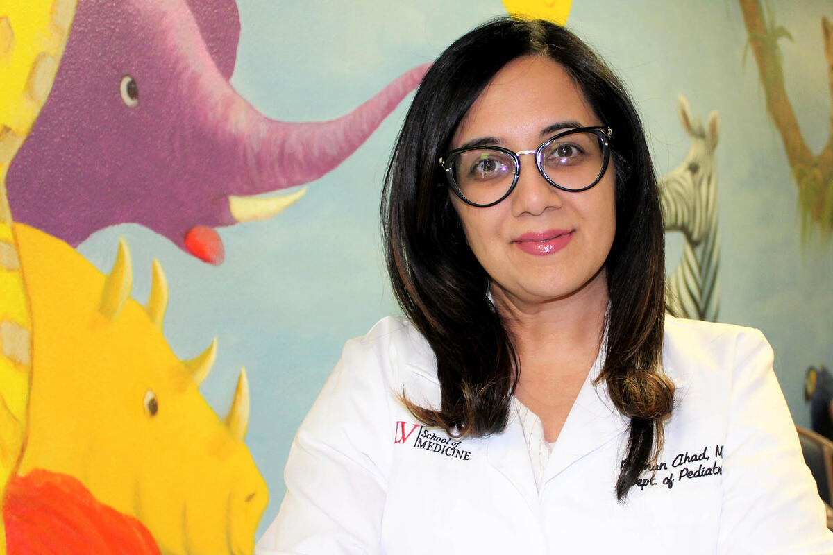 woman in doctor's coat