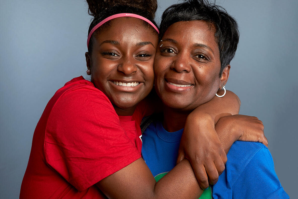 Emani Salih and her mother Charita Parrish