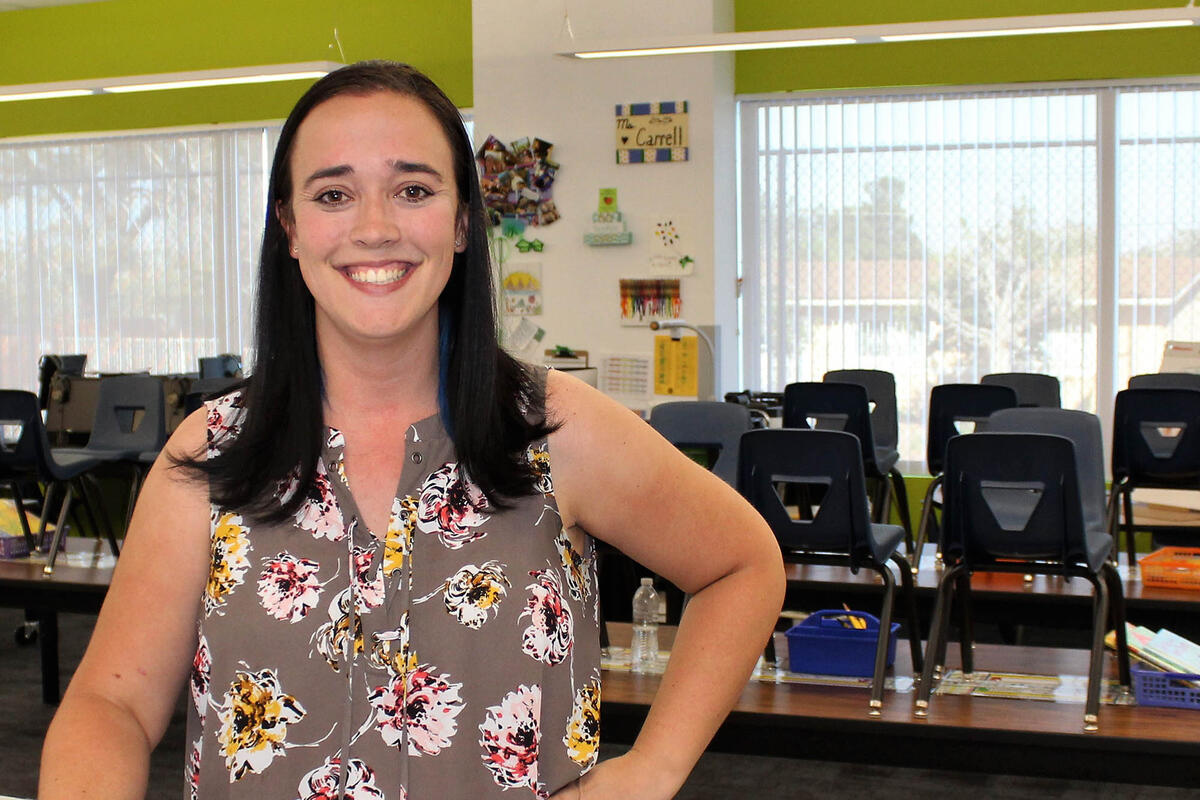 teacher in classroom