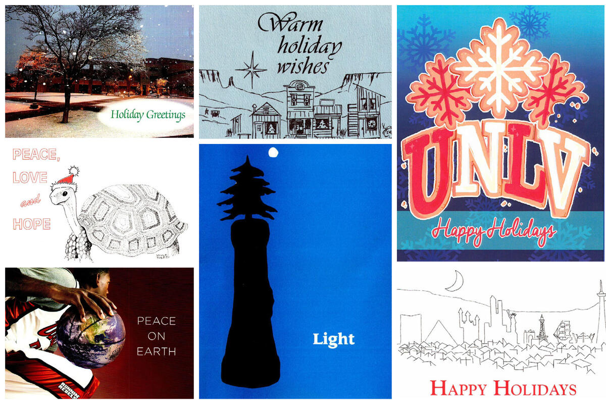 collage of holiday card images