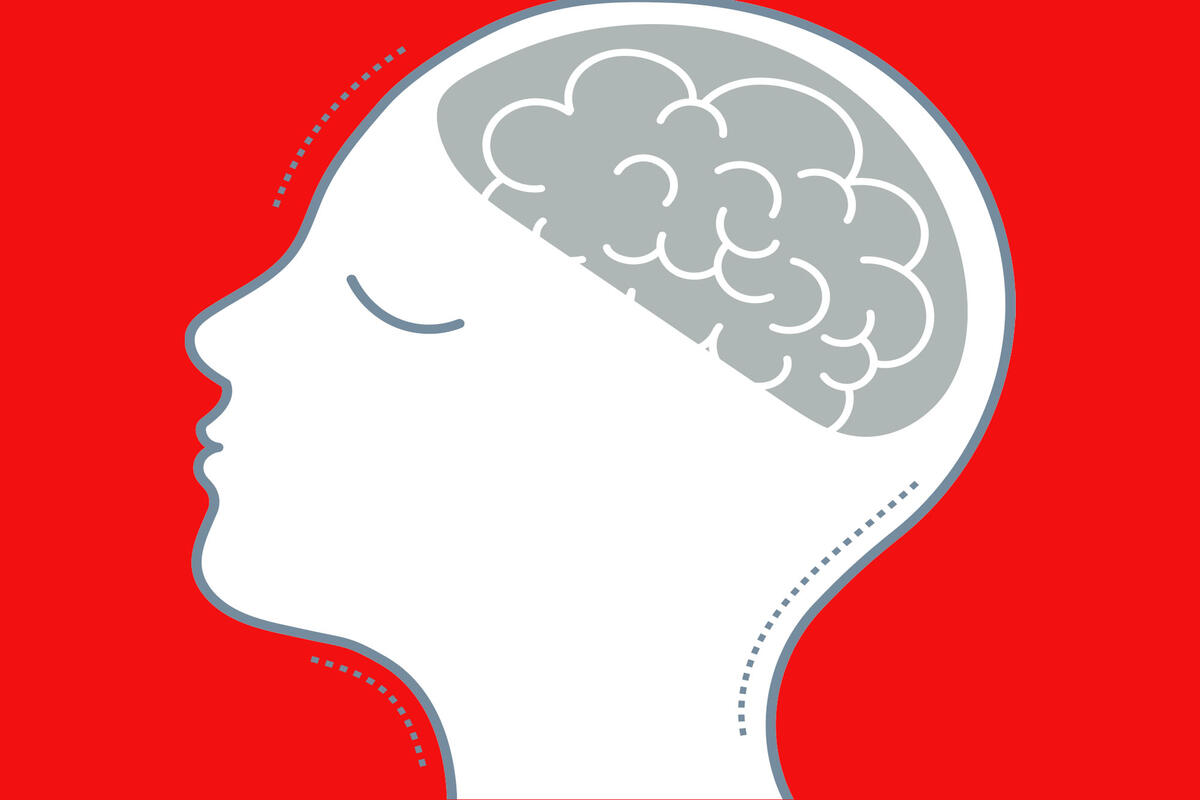 illustration of head with calm expression