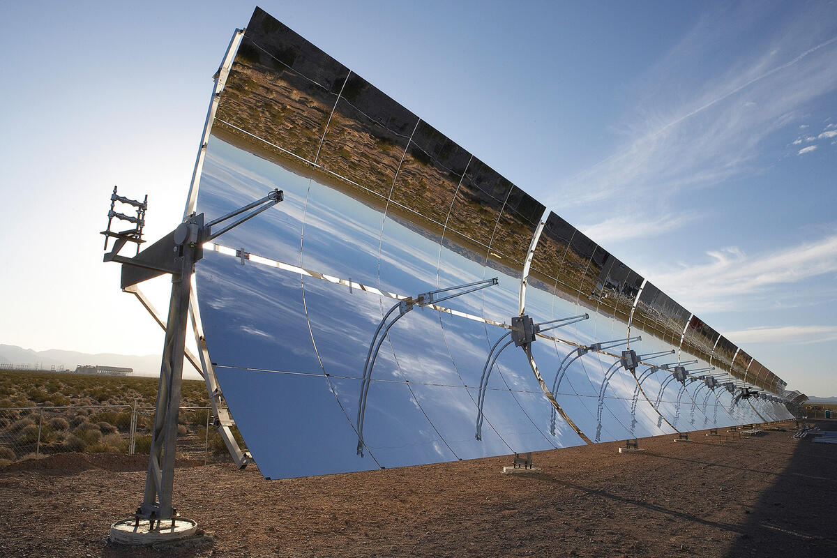 Solar panels in the Eldorado Valley
