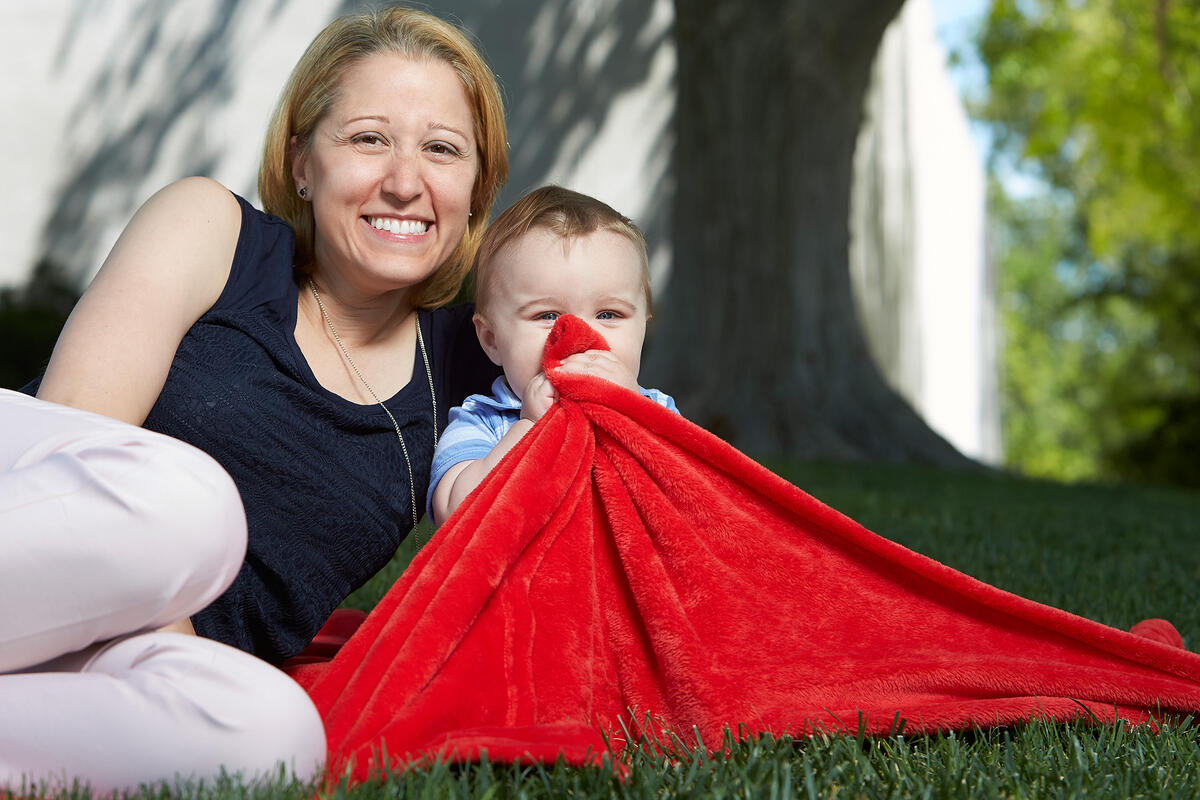 Valarie Burke and son Jace