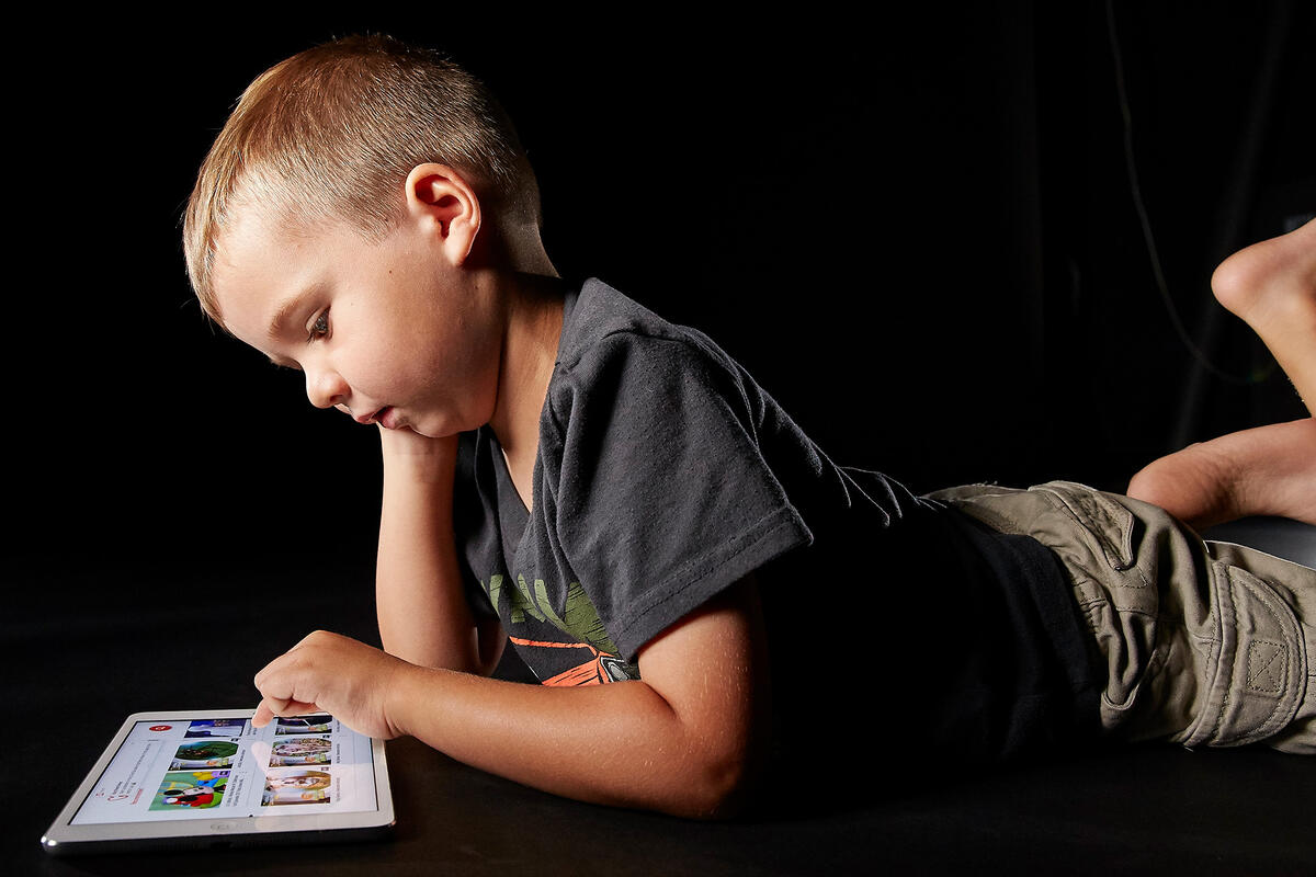 child on a tablet device
