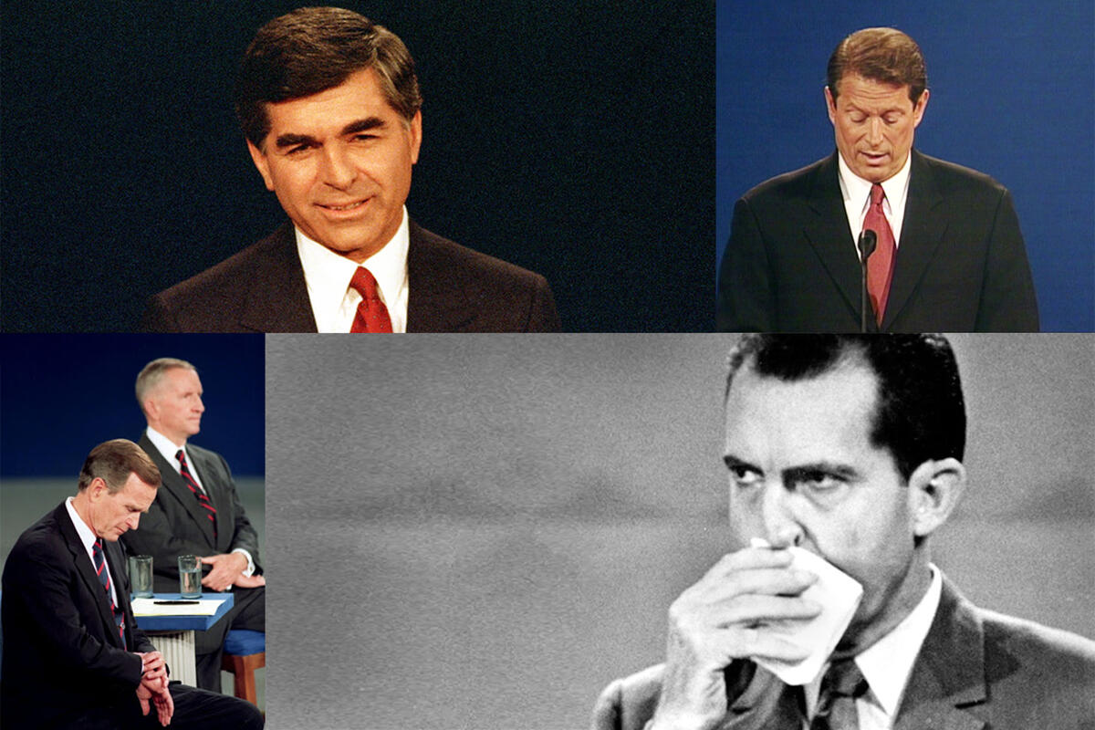 Collage of past presidential debaters