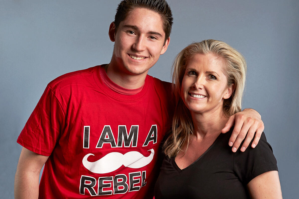Chase Northrup with his mother Nancy