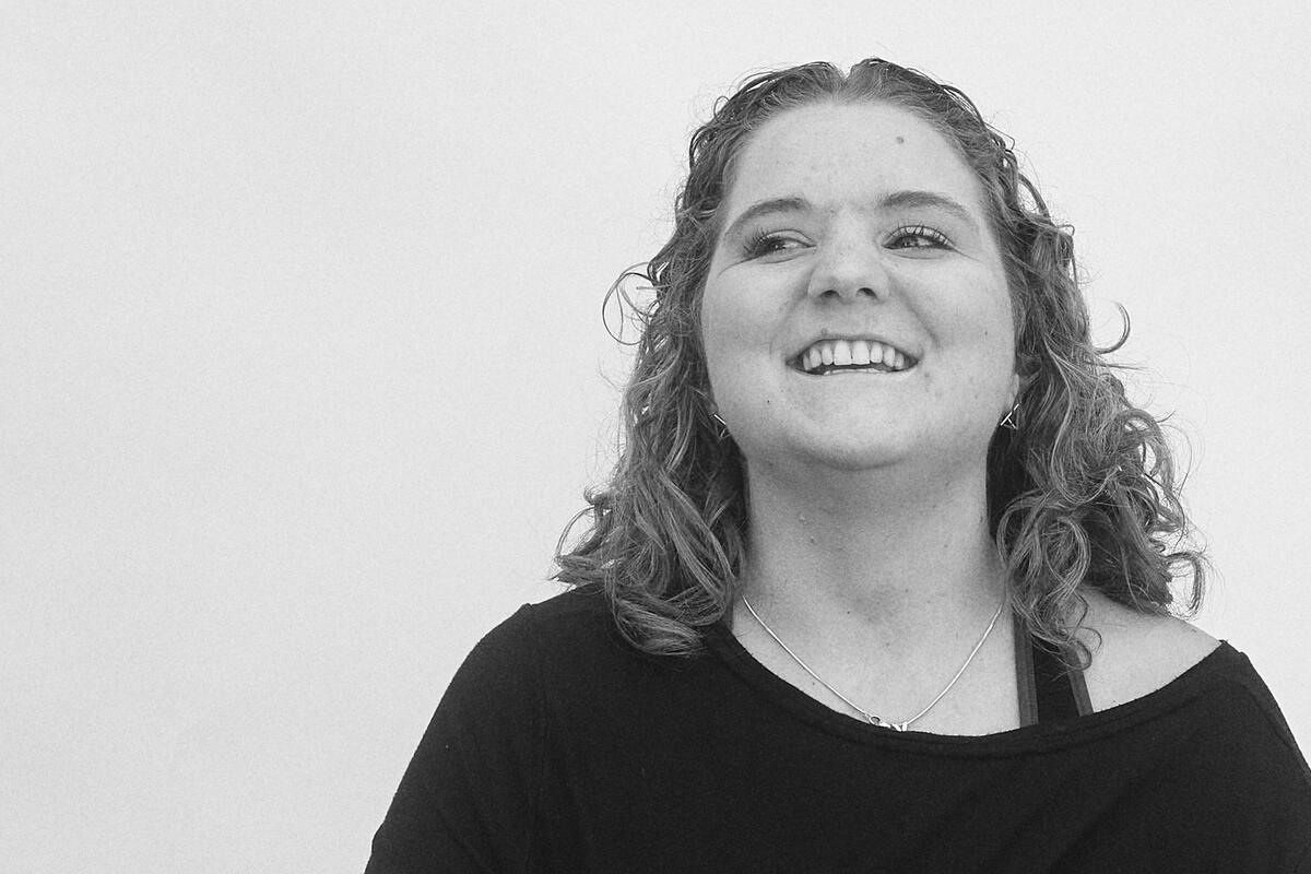 woman with wavy hair