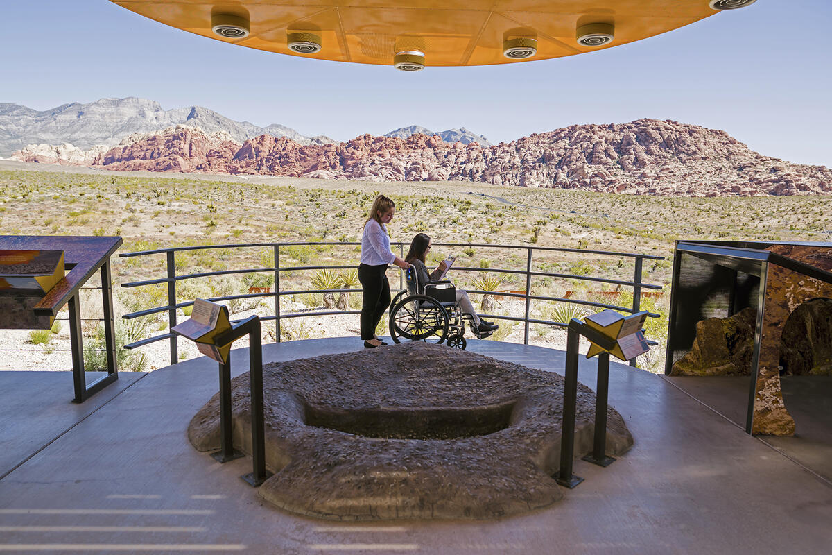 UNLV students evaluate wheelchair friendliness at Red Rock National Conservation Area