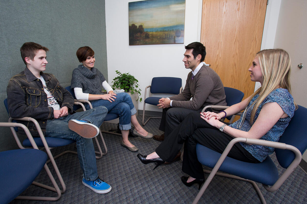 People participate in group counseling.