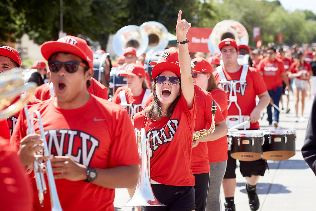 Marching band during welcome week