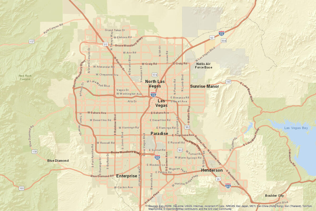 Map of Las Vegas