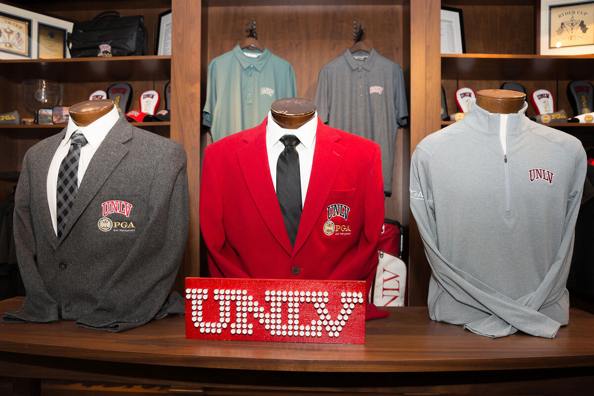 UNLV PGA outerwear on display