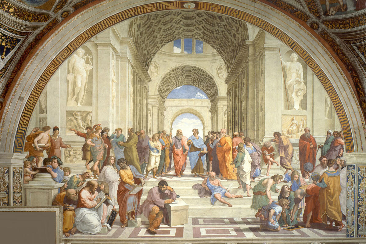 Painting depicting the death of Socrates