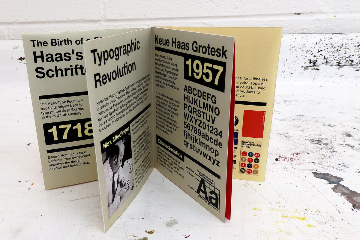 Open information booklet about the Typography Revolution