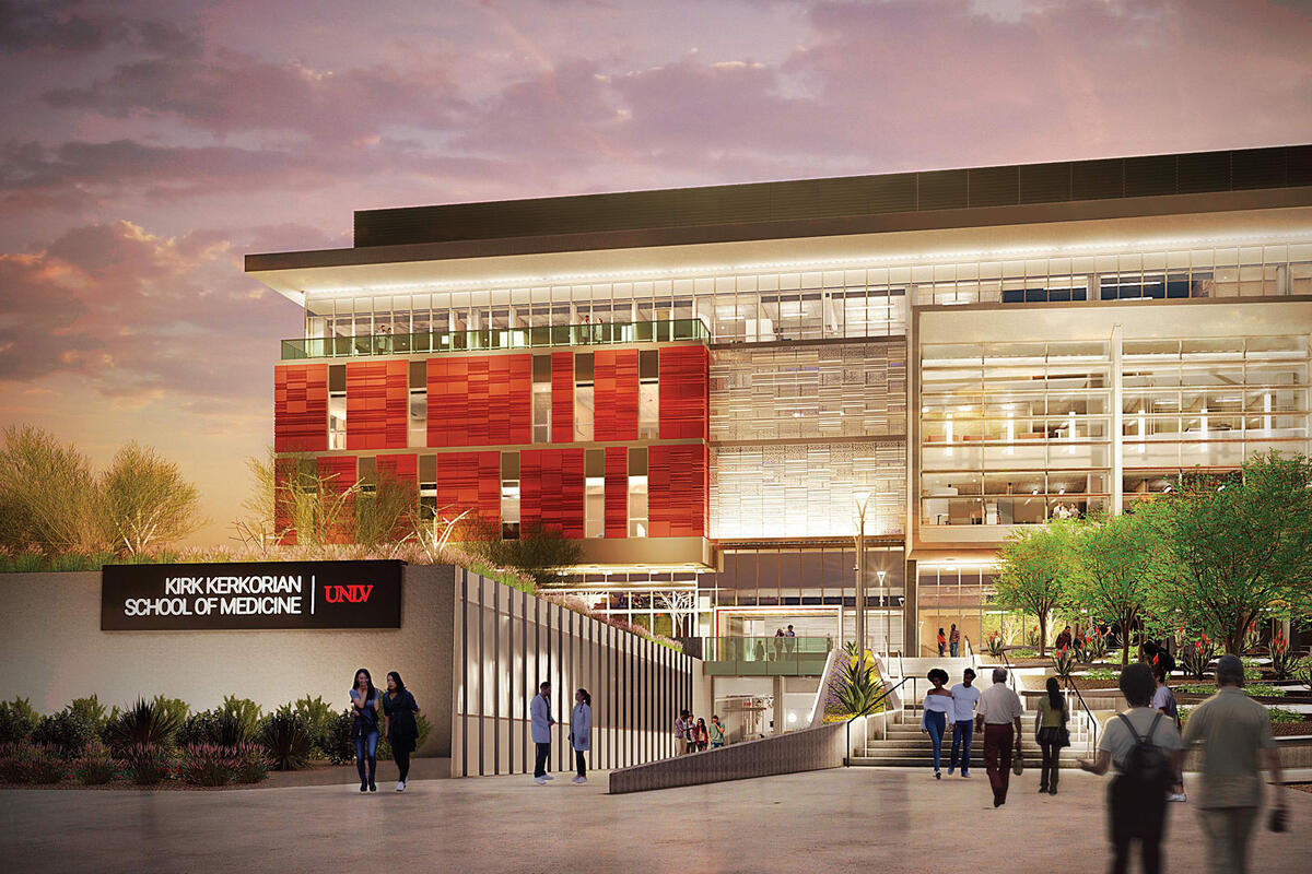 rendering of exterior of medical education building