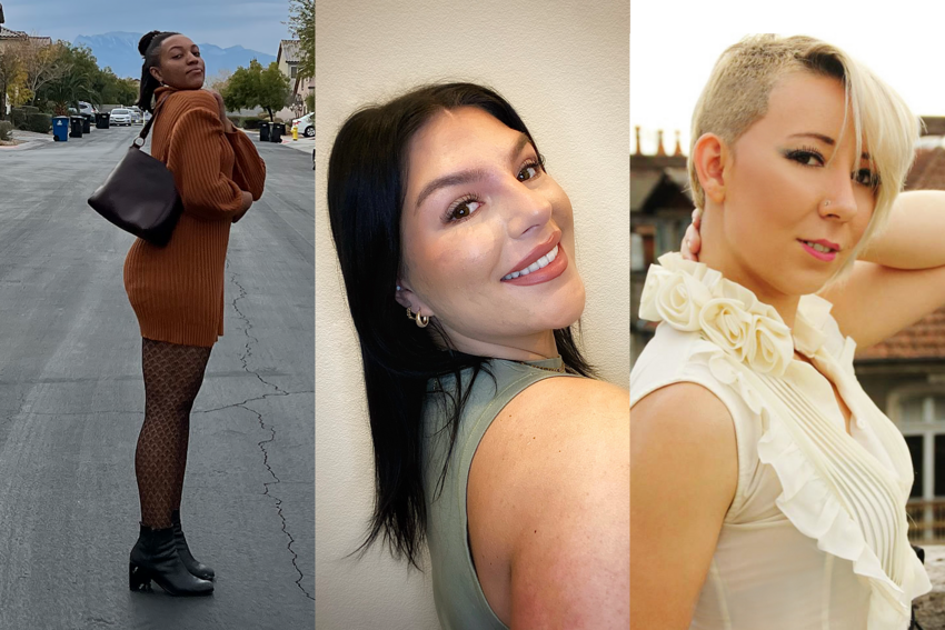 collage of 3 women posing