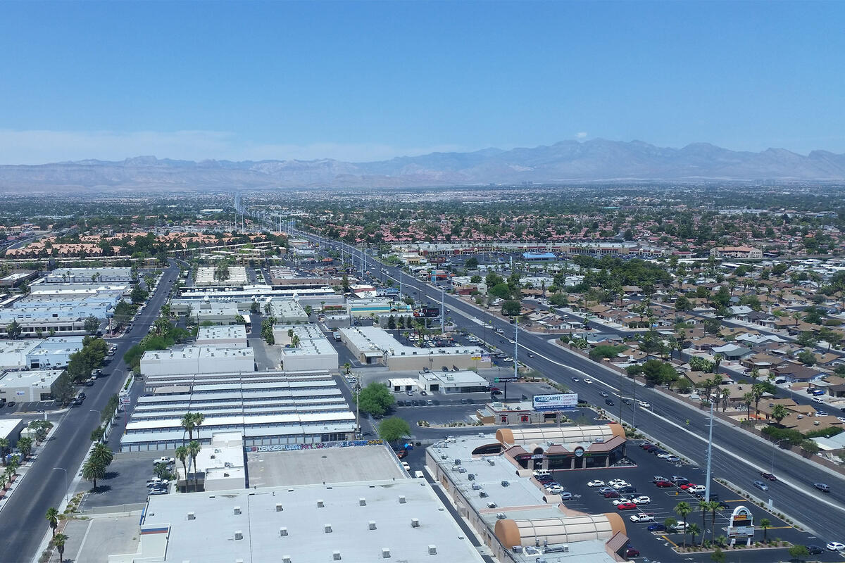Aerial view of Nevada's skyline