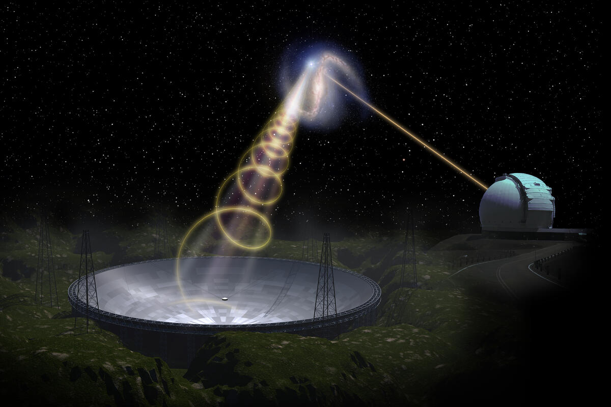artist conception of large outdoor telescope