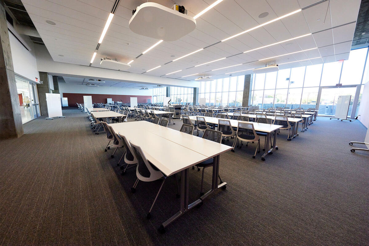 A classroom at the Kirk Kerkorian Medical Education Building