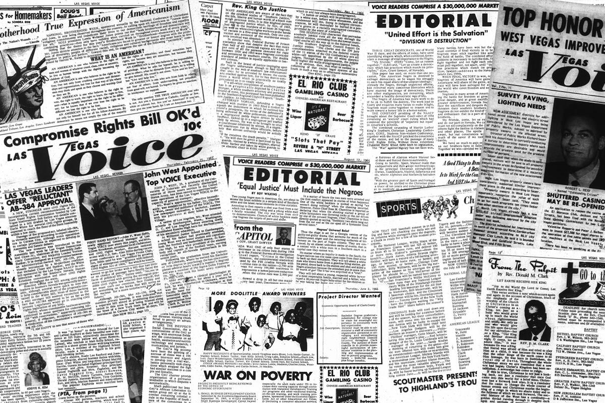 collage of historic newspaper front pages