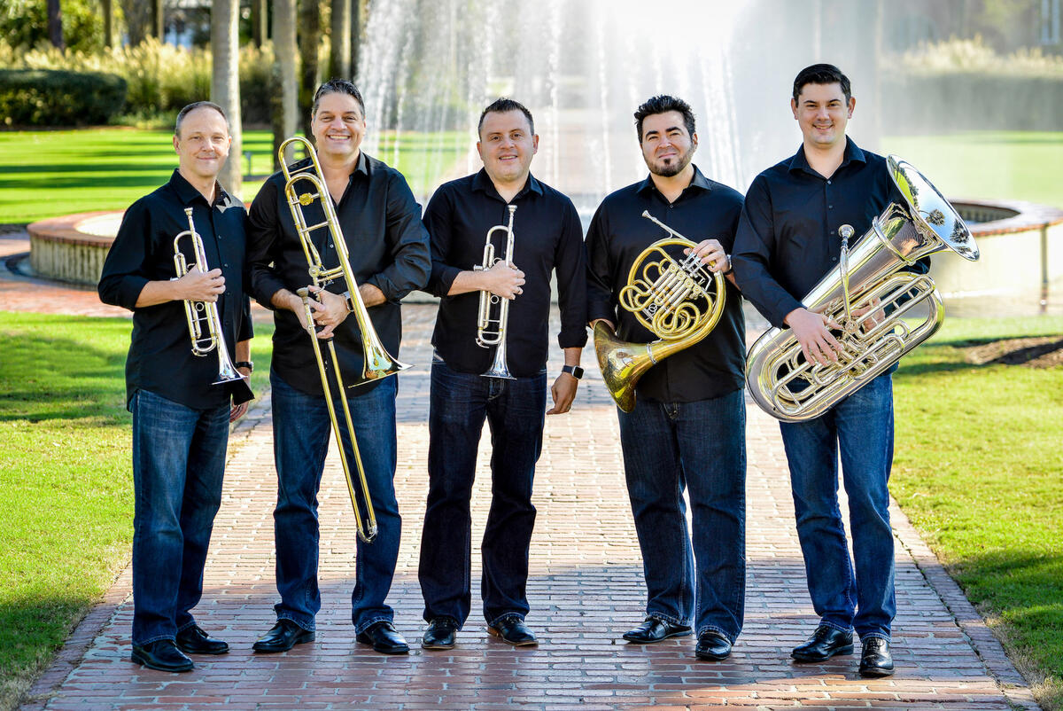 group of brass musicians