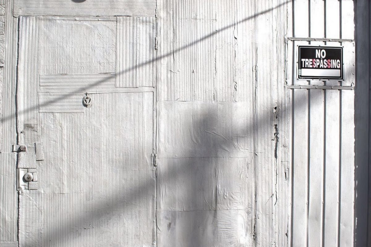 photograph of white door and background