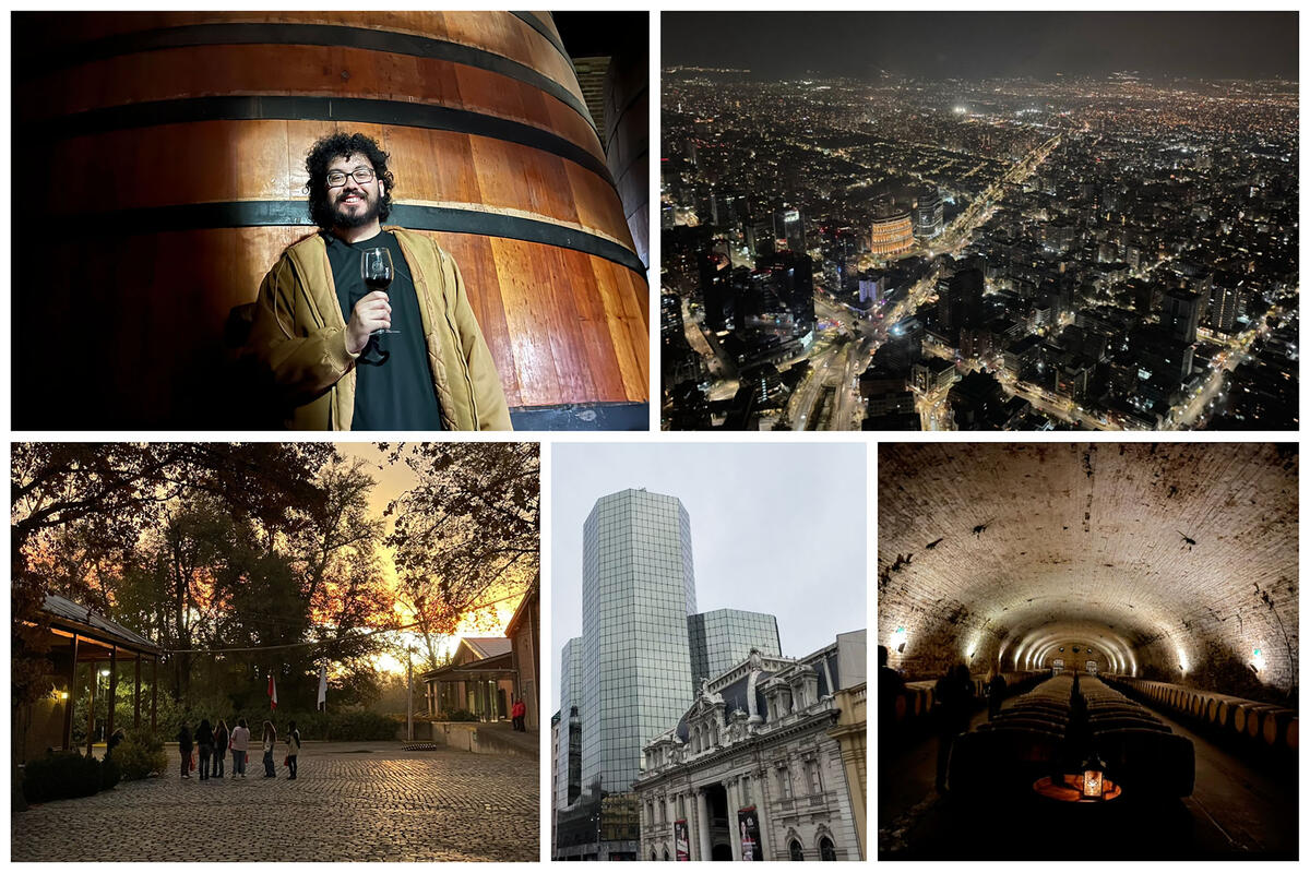 collage of Chile travel photos