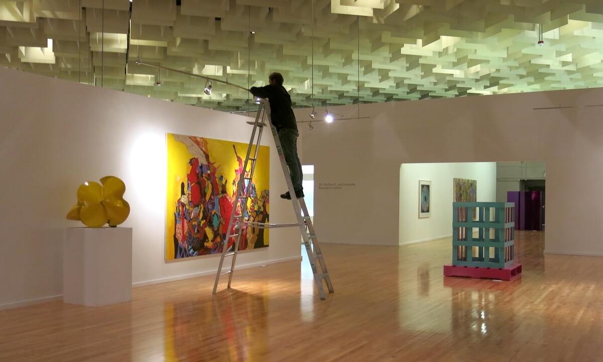 A view of an art museum