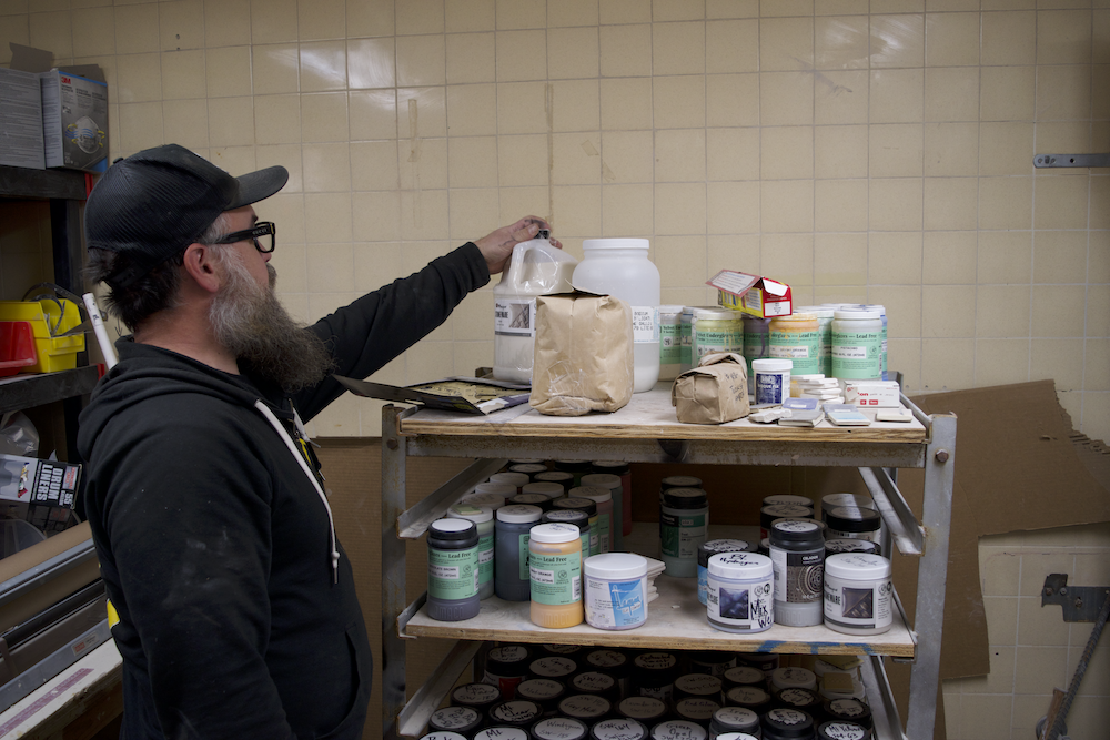 image of professor working