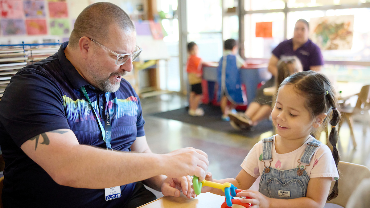 A preschool special education session in progress