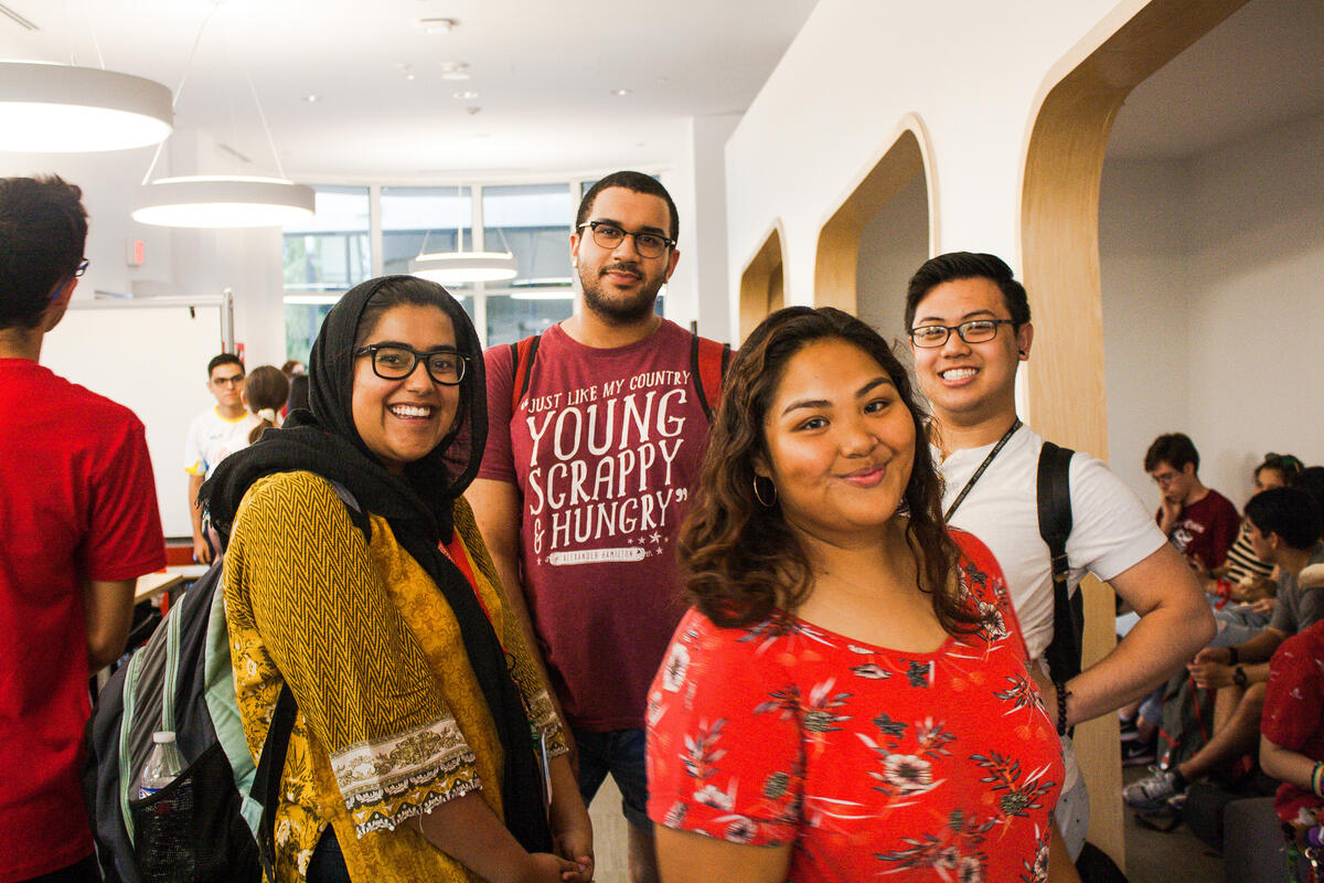 Students posing for a photo