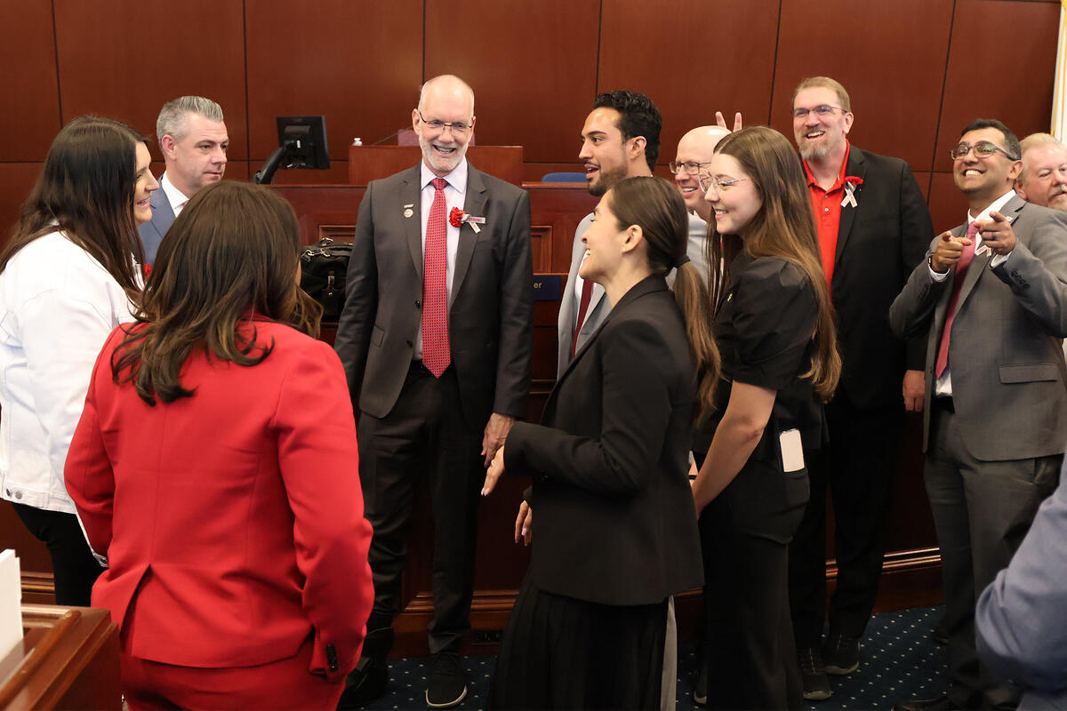 Group of UNLV advocates in a courtroom