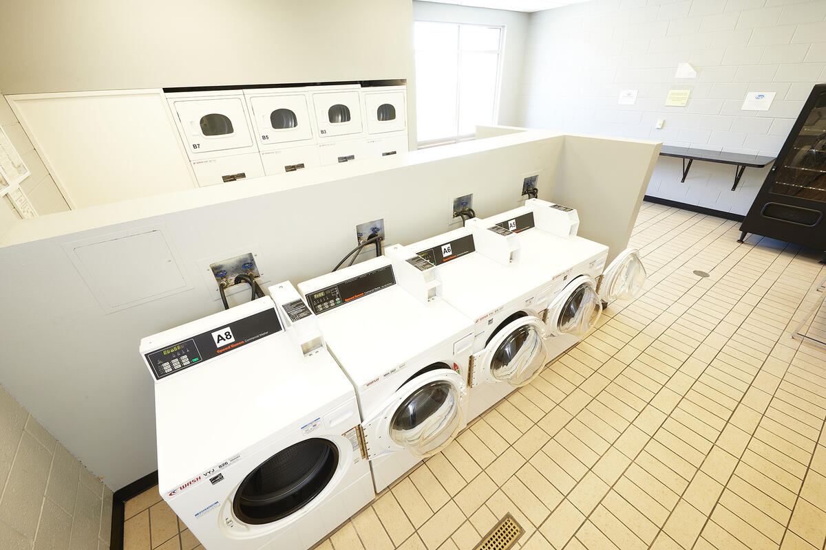Photo of a laundromat