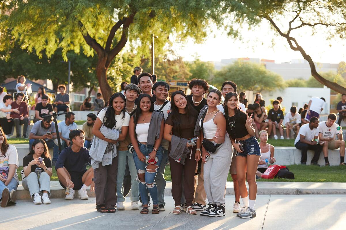 group of students standing together