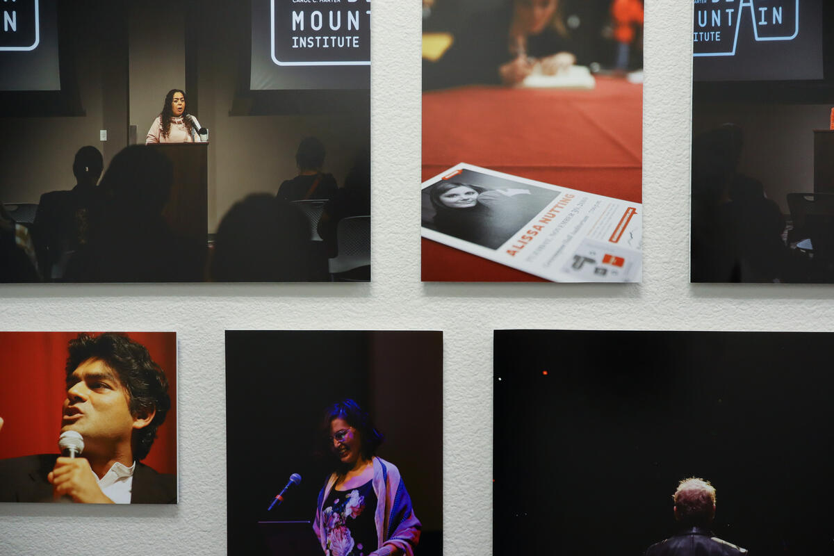 collage of images of BMI lecturers and guests over the years