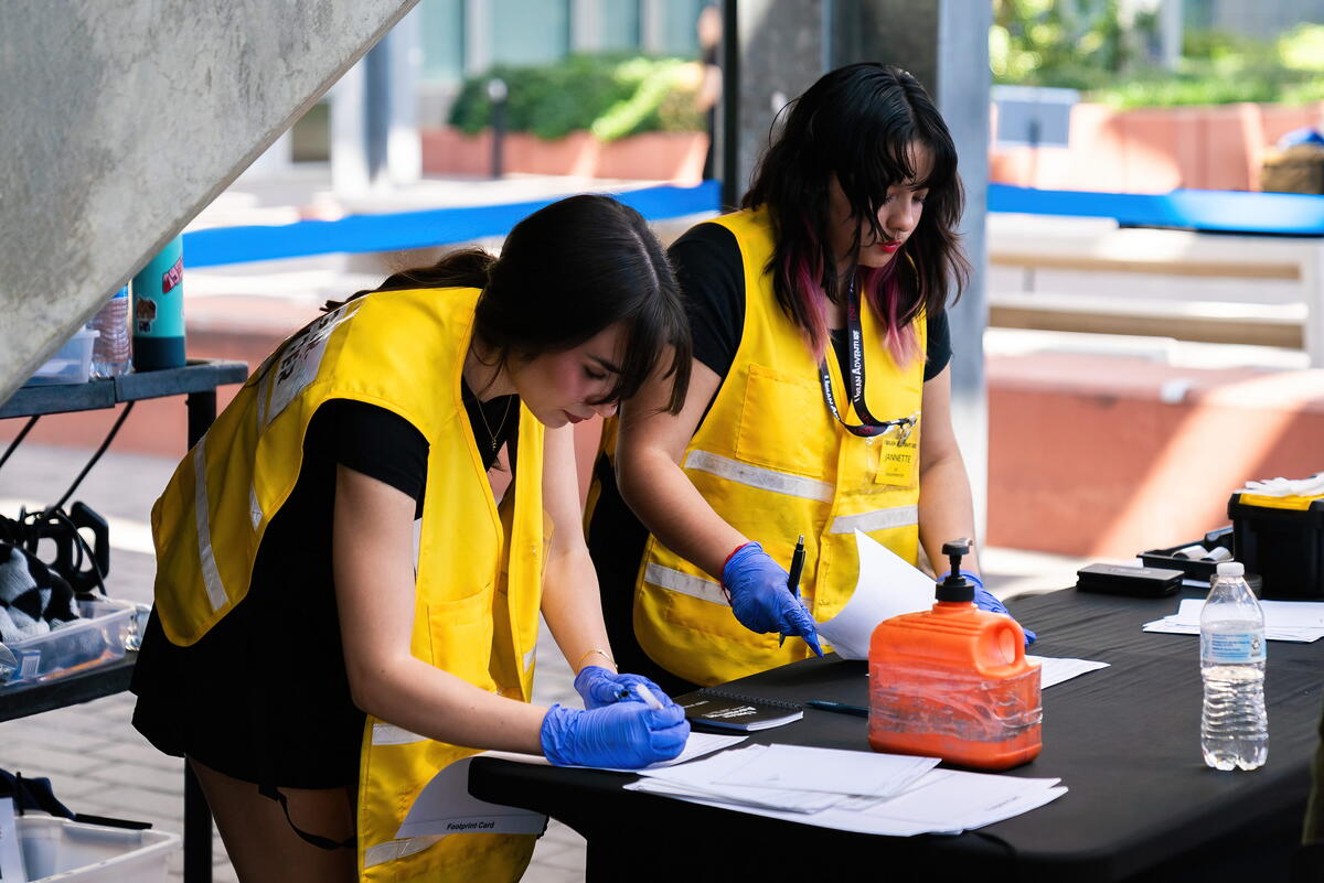Photo of students working