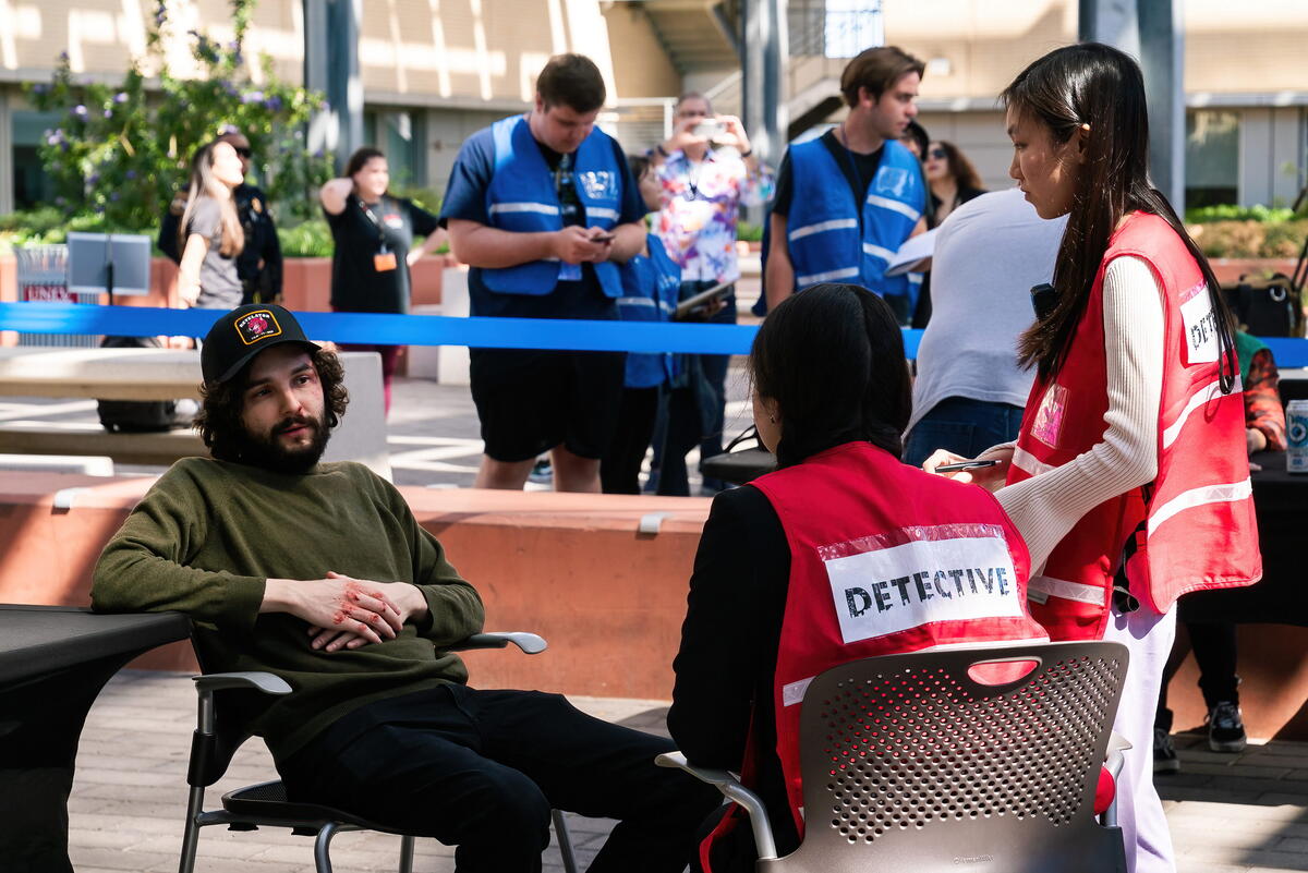 Photo of students working