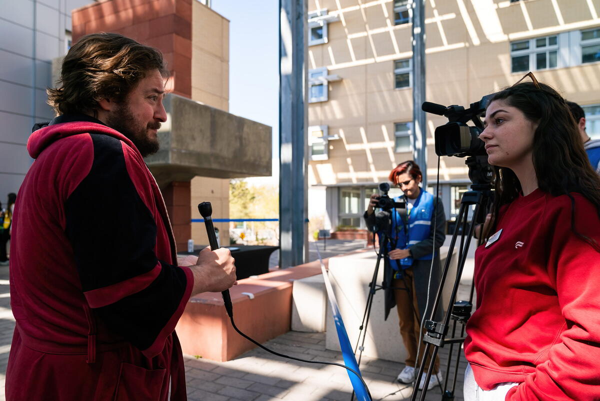 Photo of students working