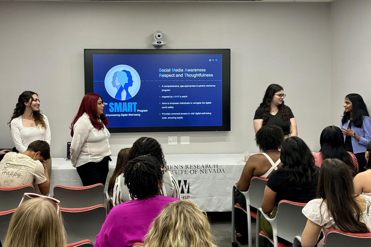 People in a presentation event