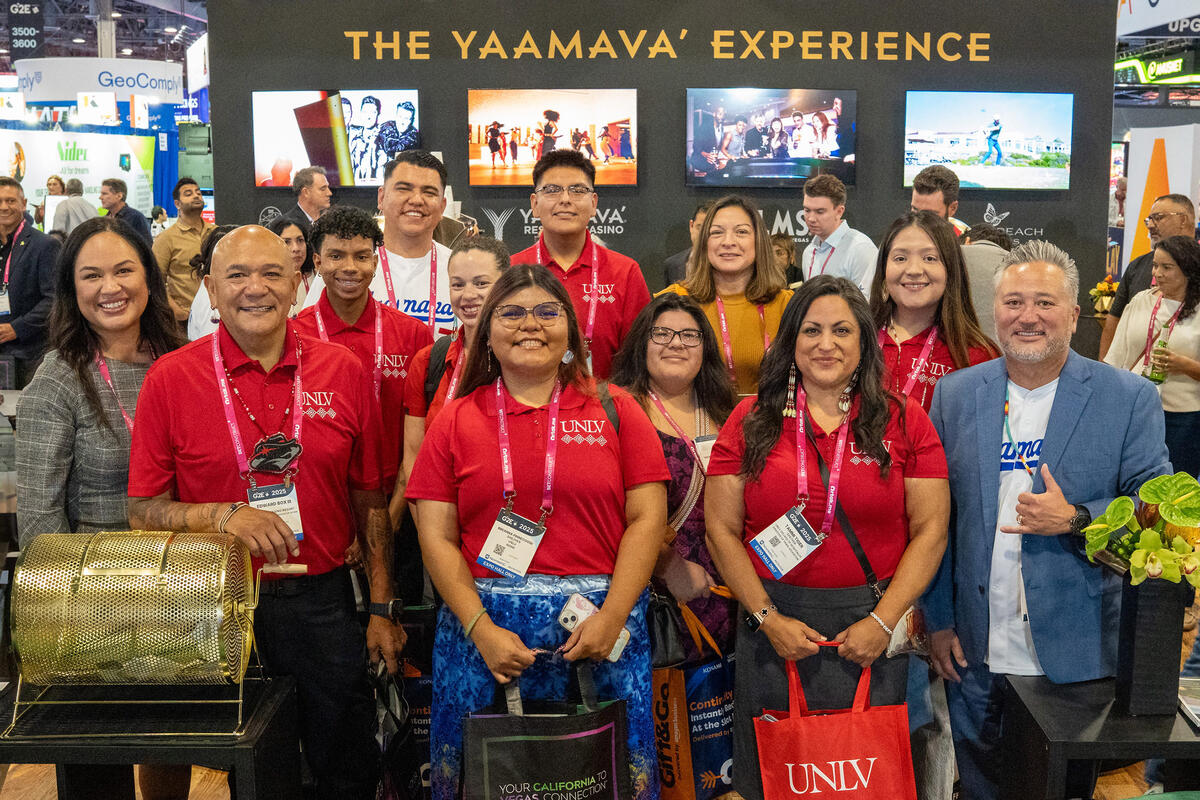 The Nevada Department of Native American Affairs taking a group photo