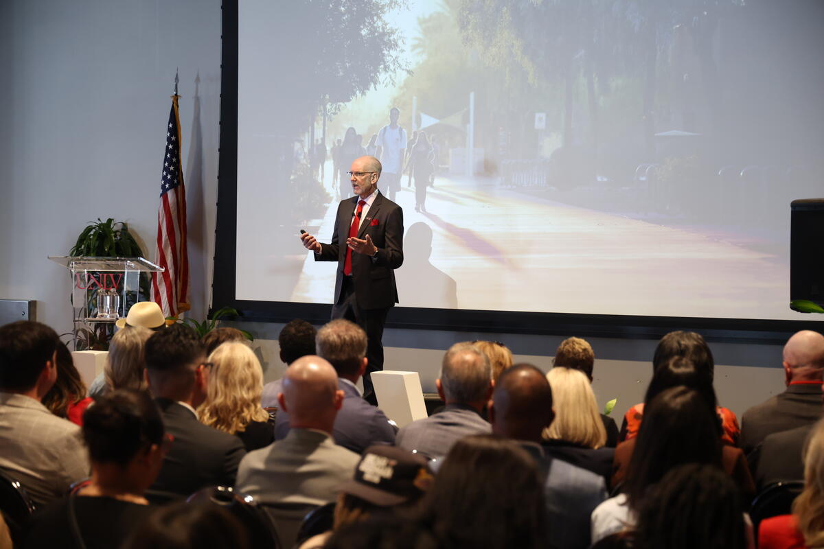 President Heavey during 2026 State of the University address
