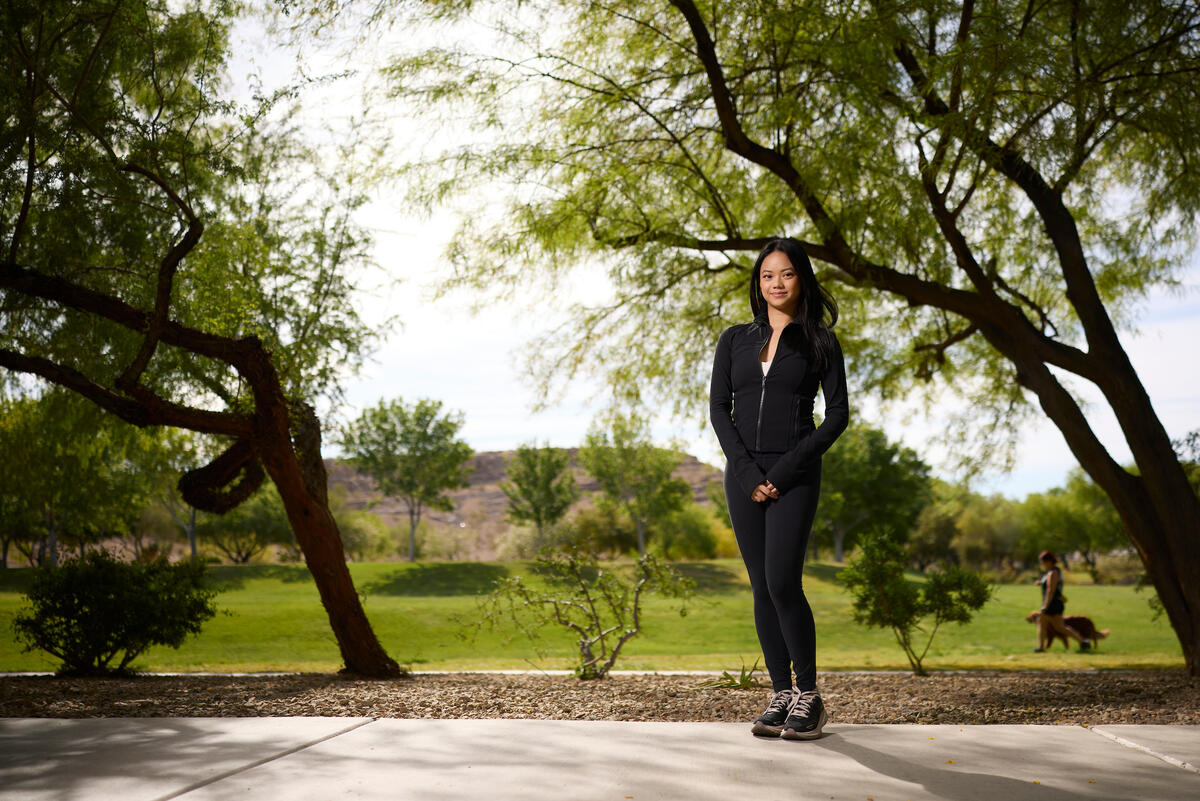 Clarisse Andrada out on a nature trail