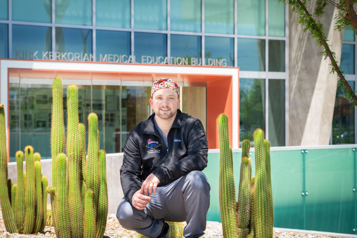 Alexander Turner, MD, third-year resident in the Kirk Kerkorian School of Medicine Department of Emergency Medicine