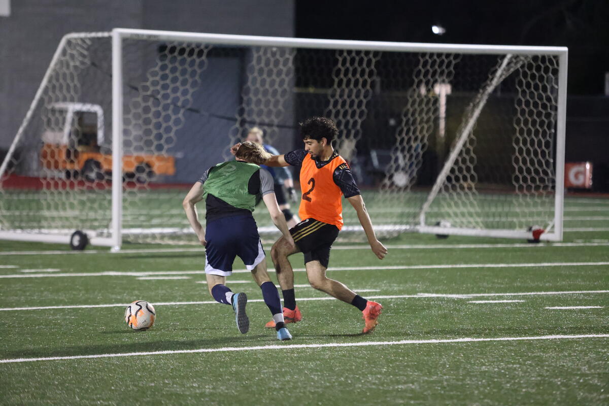 Photo of a soccer game