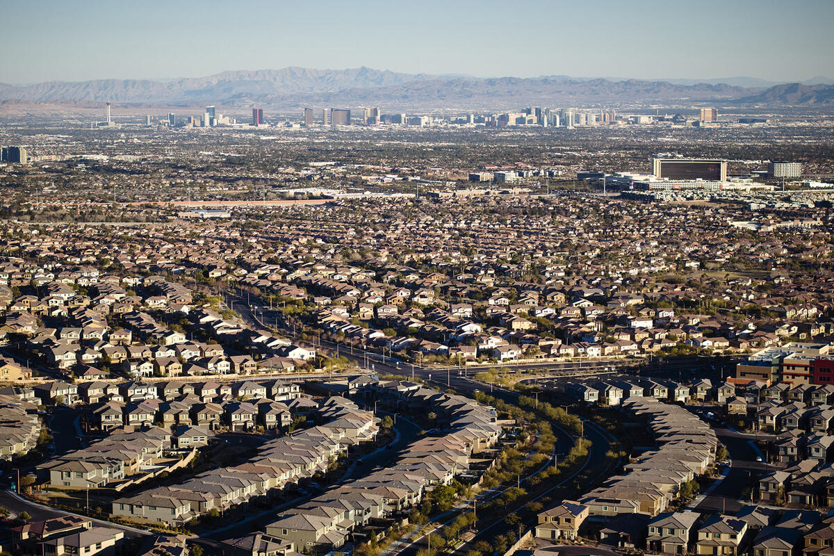 Aerial view of Vegas