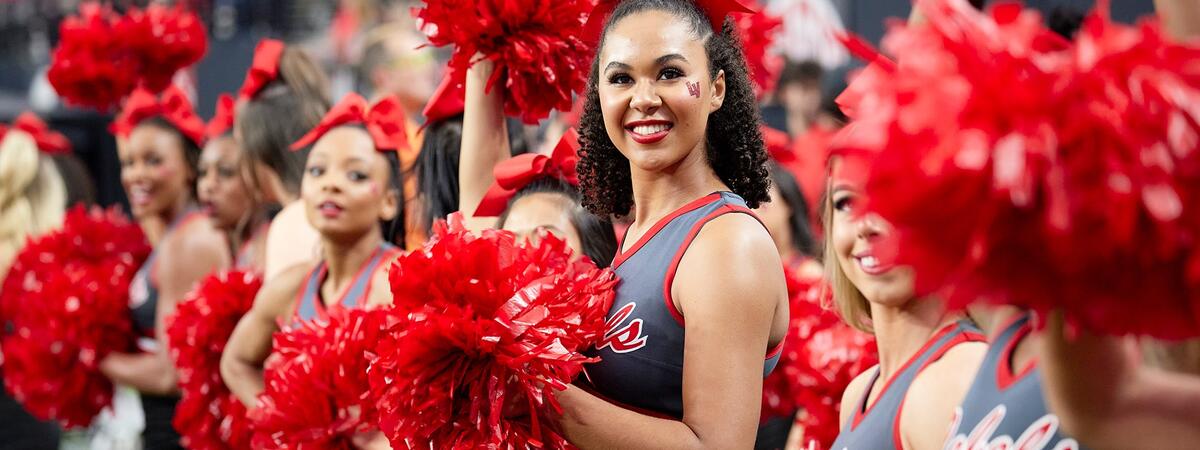 Group of U.N.L.V. cheerleaders