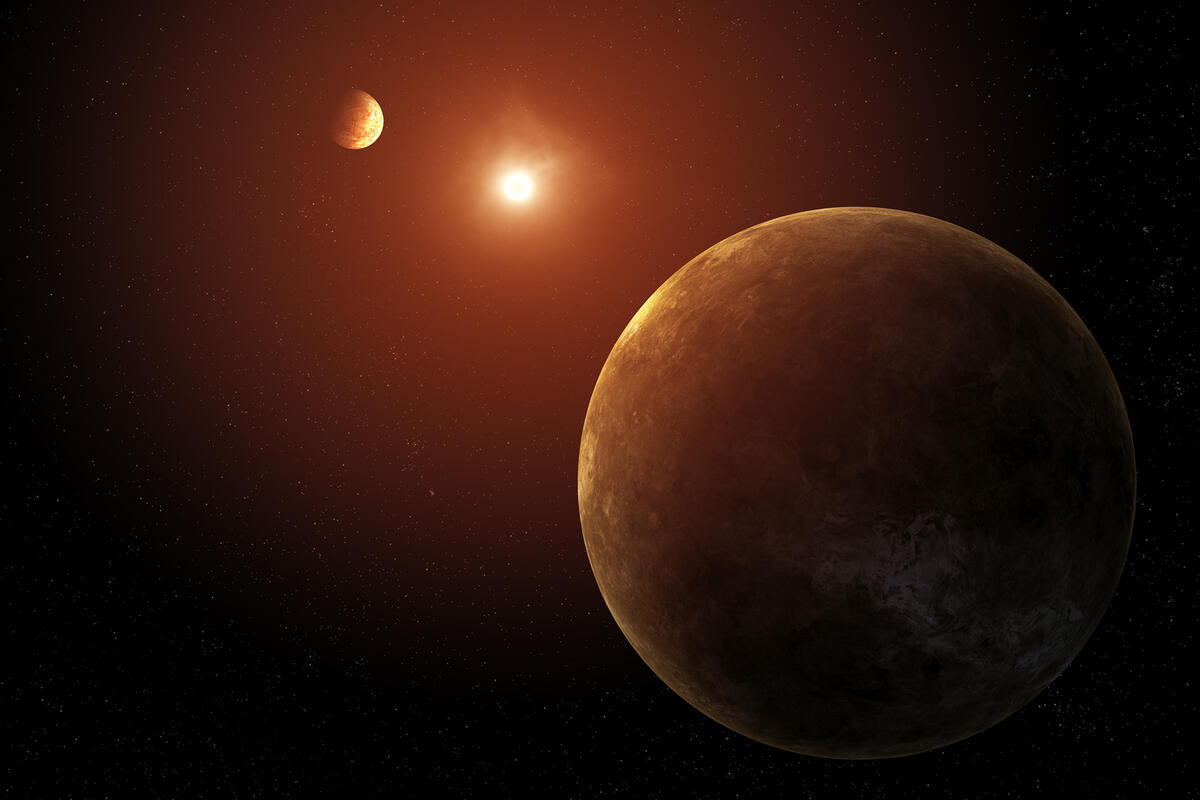 artist depiction of orbiting planets