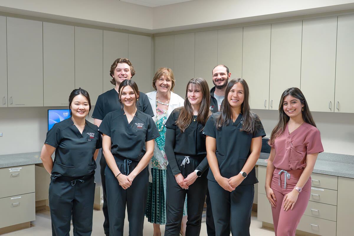 Elissa Palmer, MD, FAAFP, and medical students at the UNLV Community Clinic, located at Volunteers in Medicine of Southern Nevada&rsquo;s Ruffin Family Clinic.