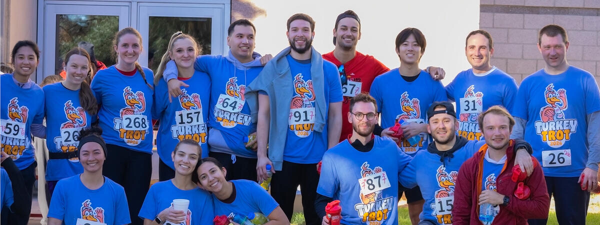 Group photo of Turkey Trot participants